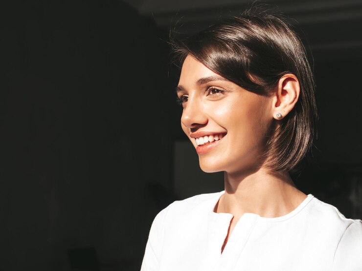 Corte feminino conceito realizado no salão FS Conceito e Beleza
